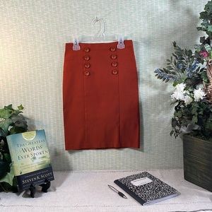 Top 10 Dark Orange Pencil Skirt - NWOT